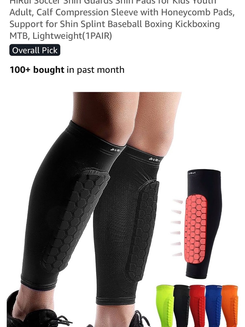 Soccer shinguard pads for kids, youth adults. orange. Calf compressions sleeve